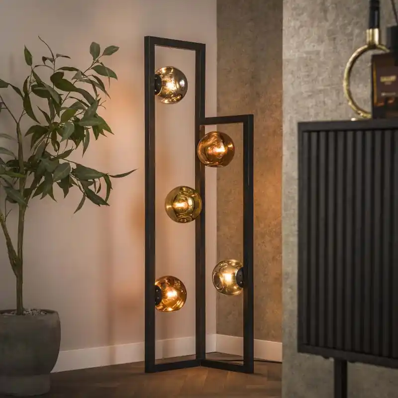 Vico Stellar - vloerlamp - 130 cm - zwart Shop Nu