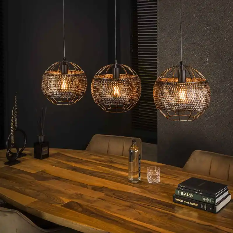 Origineel Vico Armor - hanglamp - 110 x 30 x 150 cm - zwart bruin