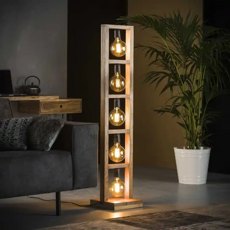 Vico Modulo - vloerlamp - 28 x 28 x 135 cm - acaccia hout Seizoensaanbieding