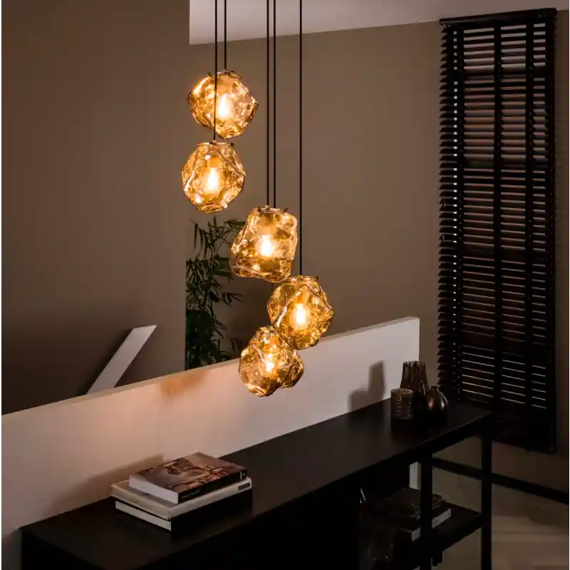 Vico Rock Chrome - hanglamp - Ø 50 x 150 cm - chroom glas Limited Edition