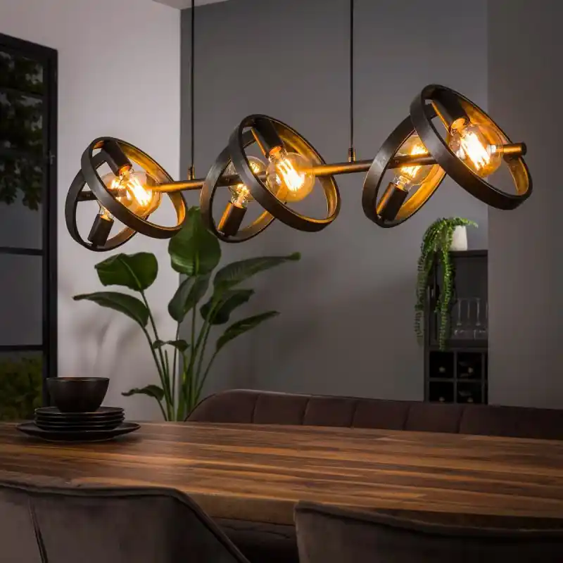 Tijdelijk Beschikbaar Vico Hover - hanglamp - 42 x 120 x 150 cm - houtskool