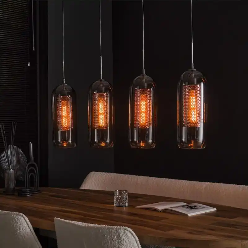 Nieuwe Collectie Vico Lantern 4L - hanglamp - 105 x 9 x 150 cm - artic zwart