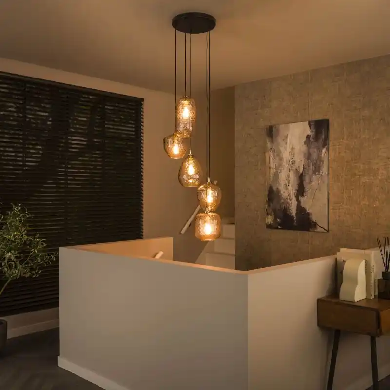 Dagaanbieding Vico Patch Pattern - hanglamp - Ø 40 x 180 cm - transparant