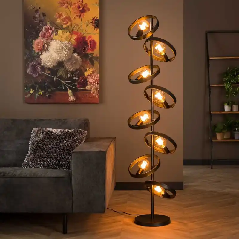 Vico Hover - vloerlamp 8L - 26 x 42 x 162 cm - houtskool Populair