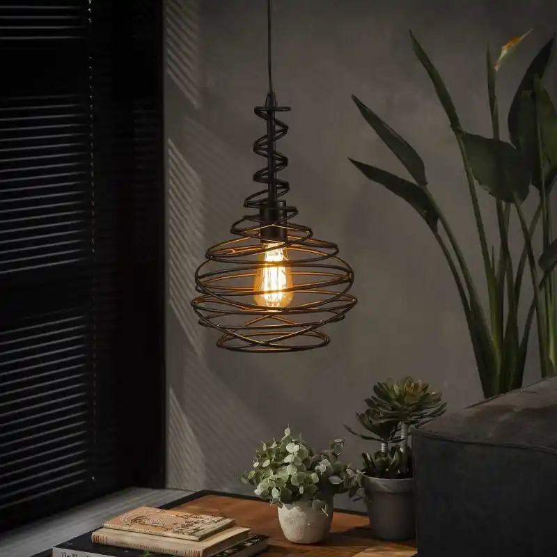 Vico Cone Spinn - hanglamp - 150 cm - zwart Dagaanbieding