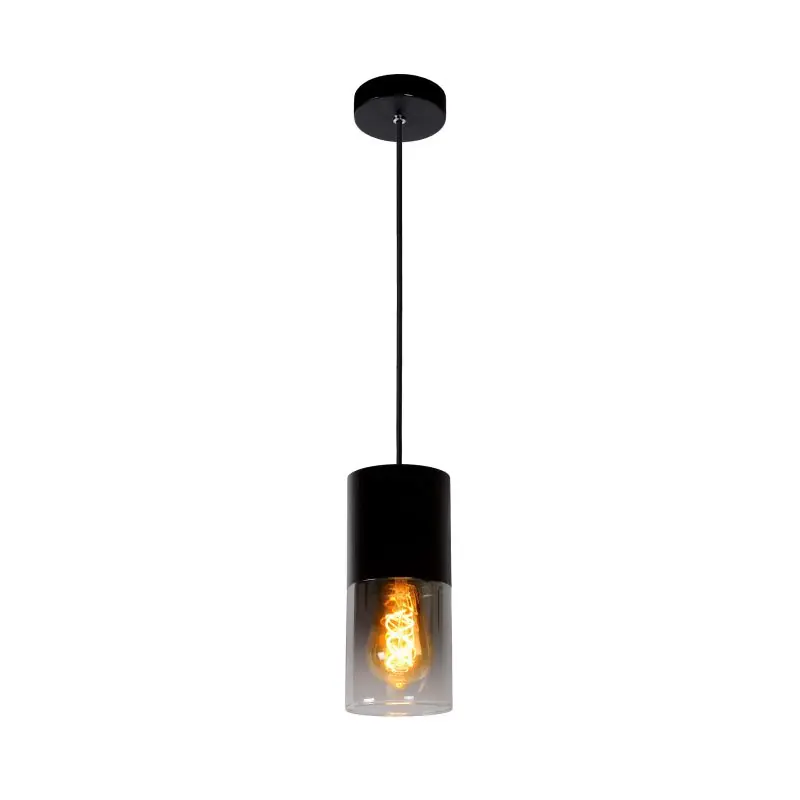 Lucide Zino - hanglamp - Ø 10 x 153 cm - zwart gerookt Koop Vandaag