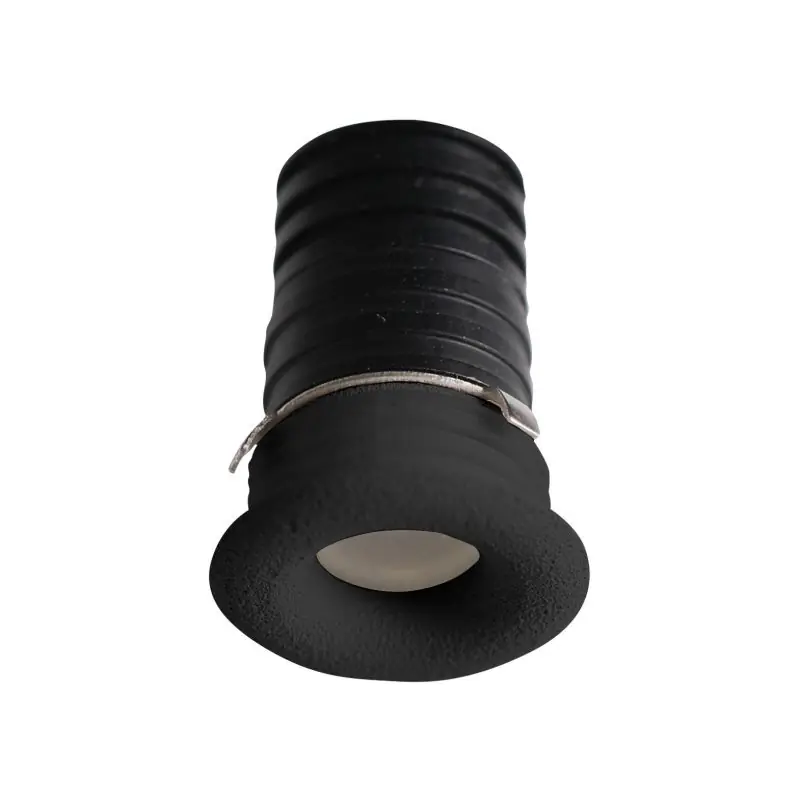 Nova Luce Tiny - inbouwspot - Ø 16 mm, Ø 12 mm inbouwmaat - 1W LED incl. - IP44 - zwart Nieuw Model