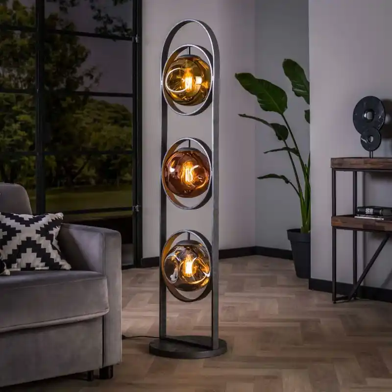 Tijdelijk Beschikbaar Vico Stellar - vloerlamp - Ø 37 x 160 cm - oud zilver