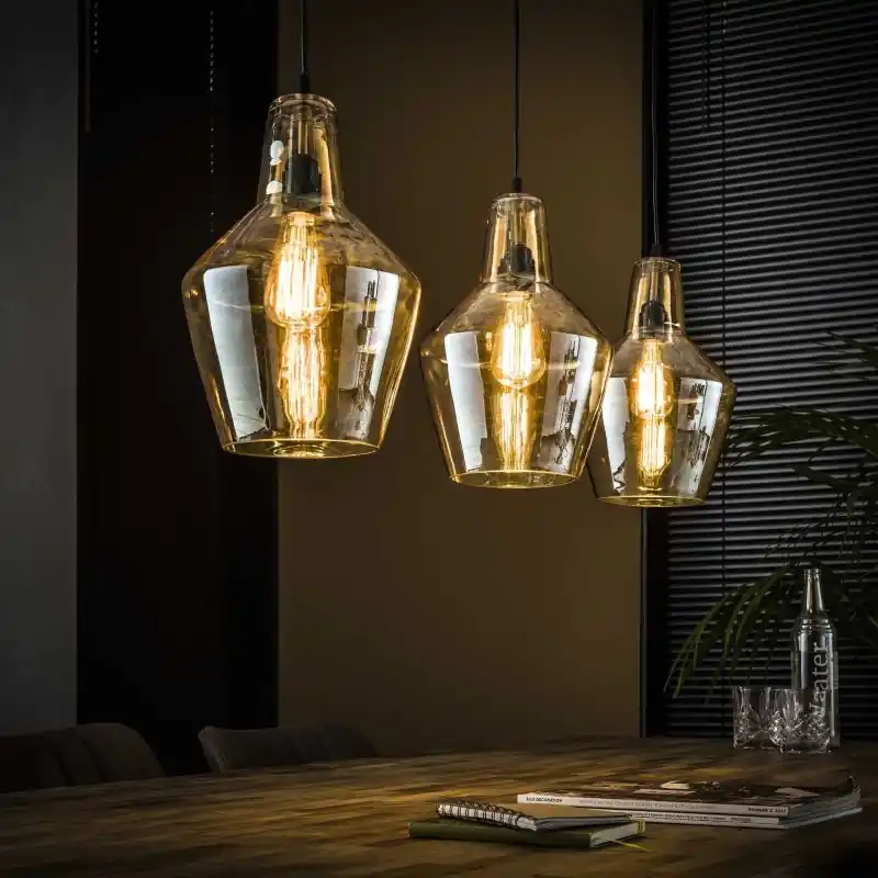 Vico Amber - hanglamp - 112 x 25 x 150 cm - amber Express Levering