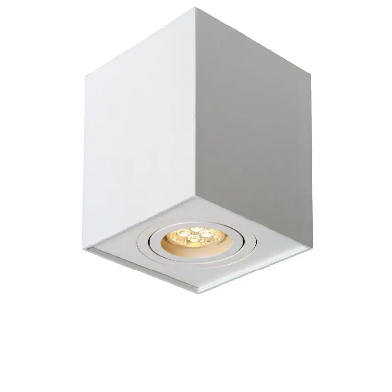 Lucide Tube square - opbouwspot - 9,6 x 9,6 x 12,5 cm - wit Seizoensaanbieding