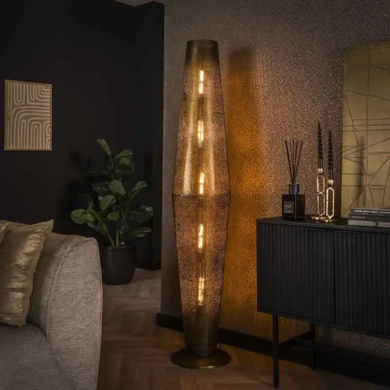 Direct Beschikbaar Vico Cosmic - vloerlamp - 180 cm - antiek brons