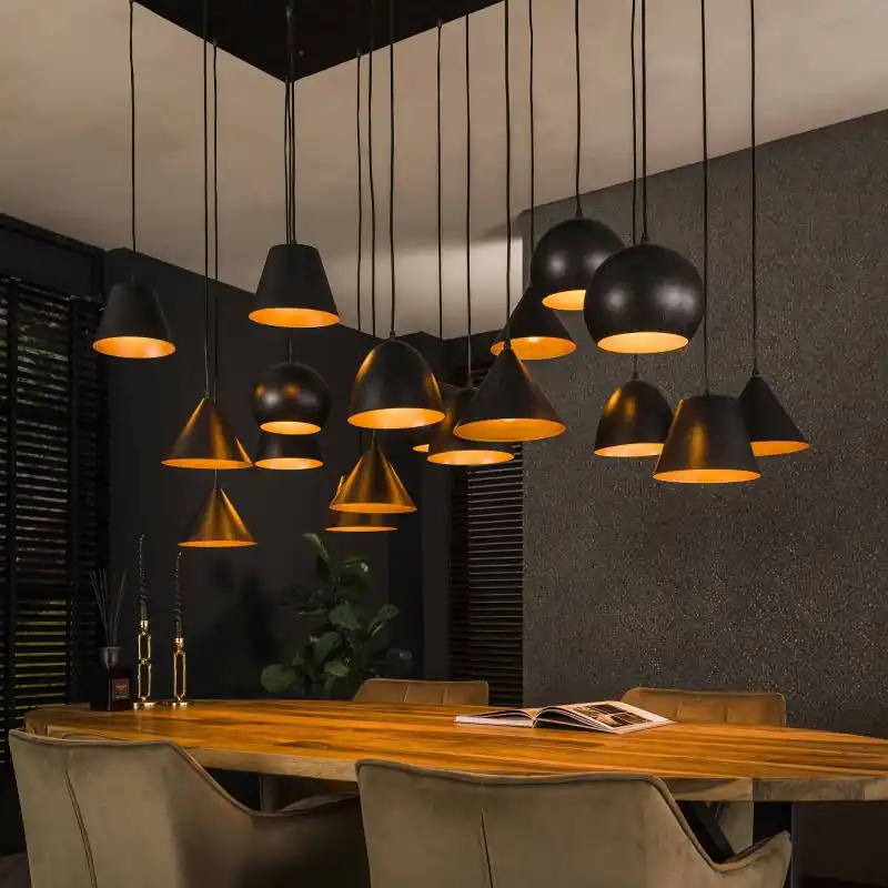 Fabrieksprijs Vico 18L XXL - hanglamp - 145 x 60 x 150 cm - zwart