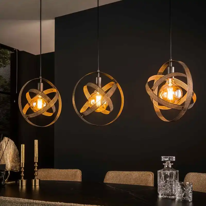 Vico Cosmos - hanglamp 3L - 115 x 9 x 150 cm - artic zwart Op = Op