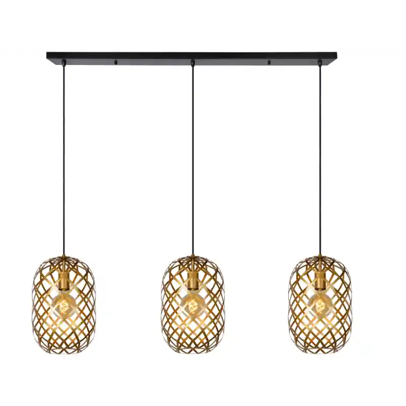 Lucide Wolfram - hanglamp - 127 x 25 x 150 cm - mat goud Alleen Vandaag