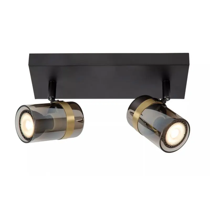Premium Lucide Upton - opbouw spot 2L - 26 x 9,5 x 12,5 cm - gerookt