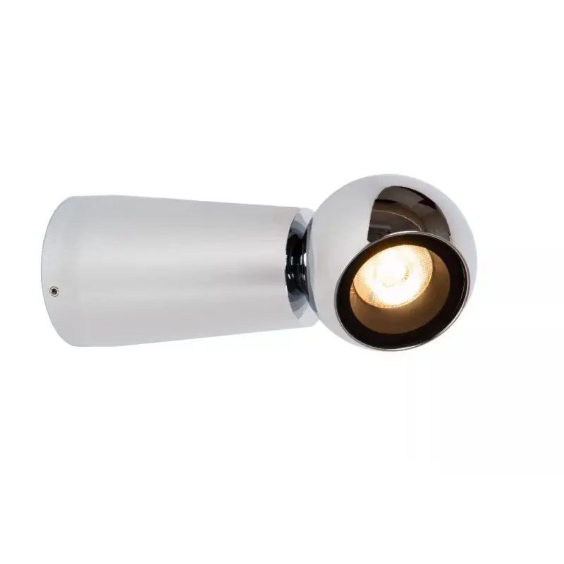 Handgemaakt Lucide Ipsos - buiten wandlamp - Ø 6 x 15 cm - 6W LED incl. - IP54 - chroom