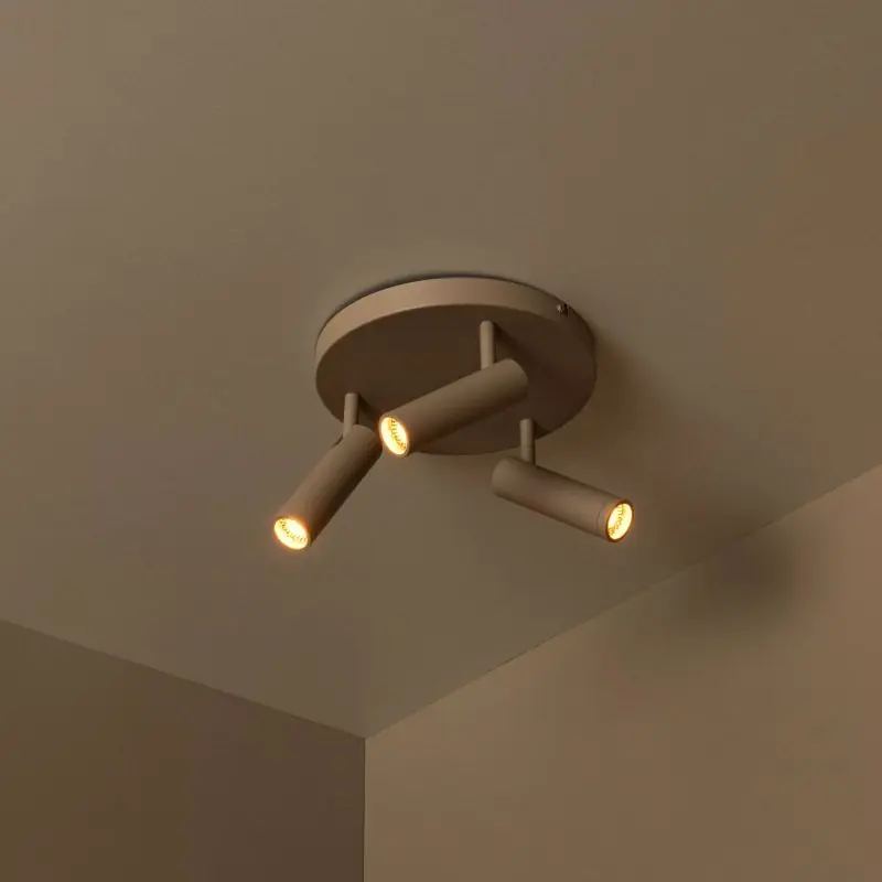 Rechtstreeks Van De Fabrikant Lucide Grado - opbouwspot 3L - Ø 25 x 23 cm - taupe