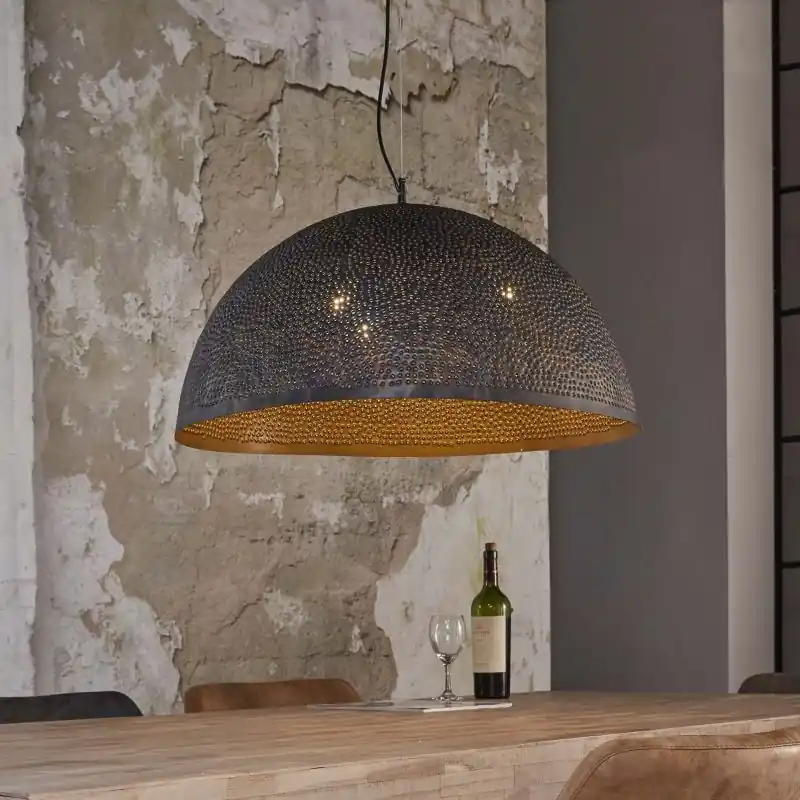 Vico Perforated - hanglamp 1 - 70 x 150 cm - zwart bruin Limited Edition