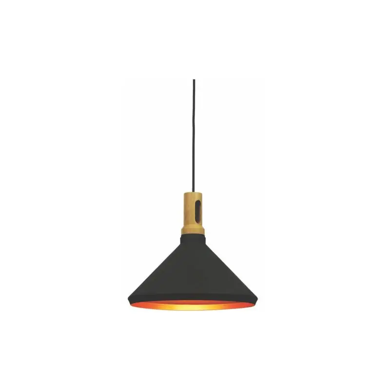Artdelight Cornet - hanglamp - Ø 41 x 170 cm - zwart en goud Express Levering