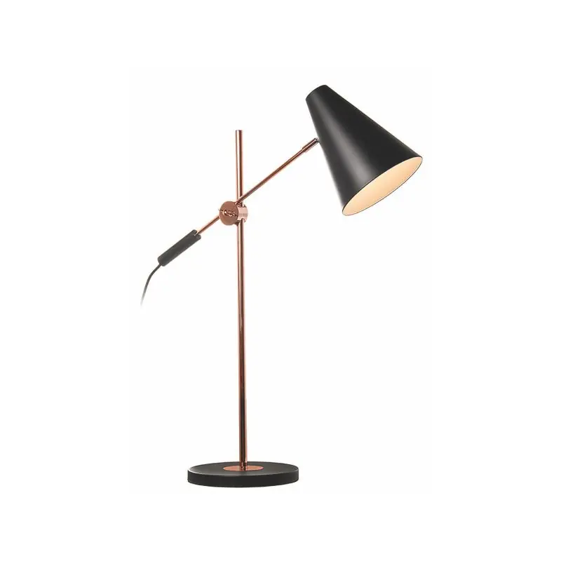 Artdelight Obscur - tafellamp - 22 x 69 cm - zwart en chroom Modern