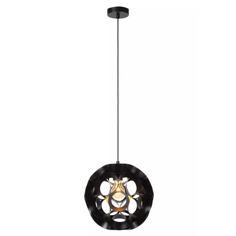 Lucide Hannelore - hanglamp - Ø 30 x 163 cm - zwart Ambachtelijk