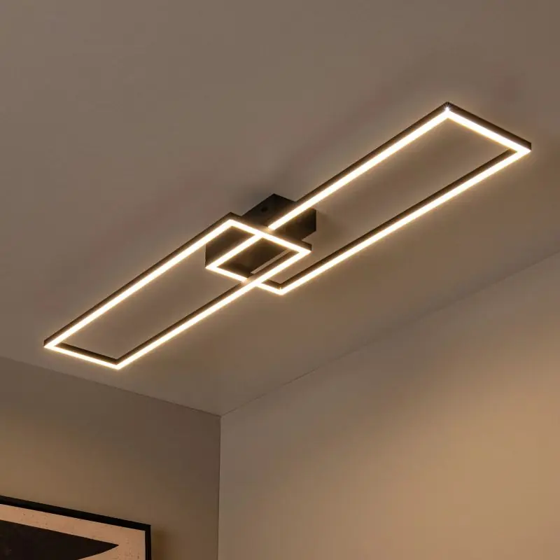 Aanbieding Lucide Arianne - plafondlamp - 22 x 93 x 7 cm - 23W LED incl. - instelbare lichtkleur - zwart