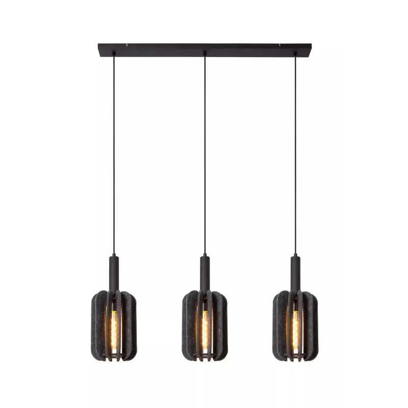 Lucide Rafal - hanglamp - 98 x 20 x 183 cm - grijs Trendy