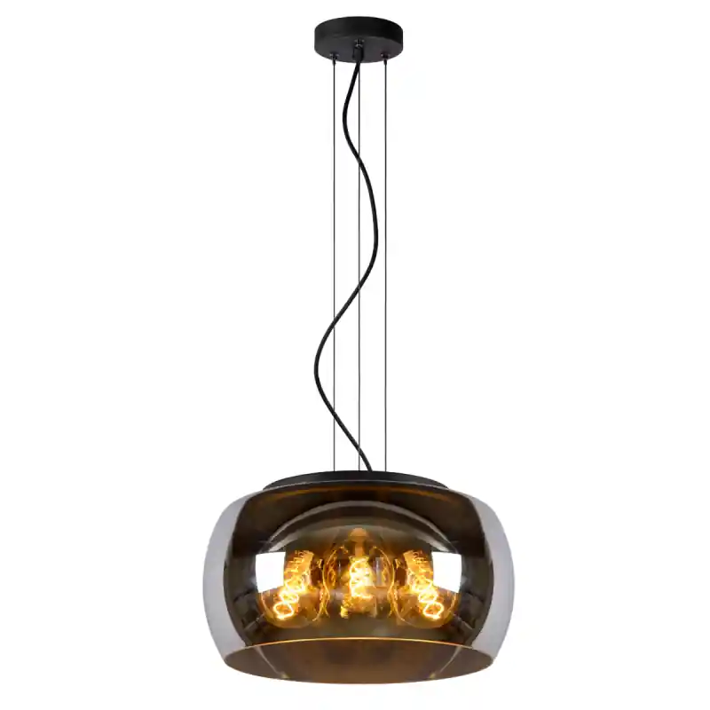Modern Lucide Olivia - hanglamp - Ø 40 x 156 cm - gerookt
