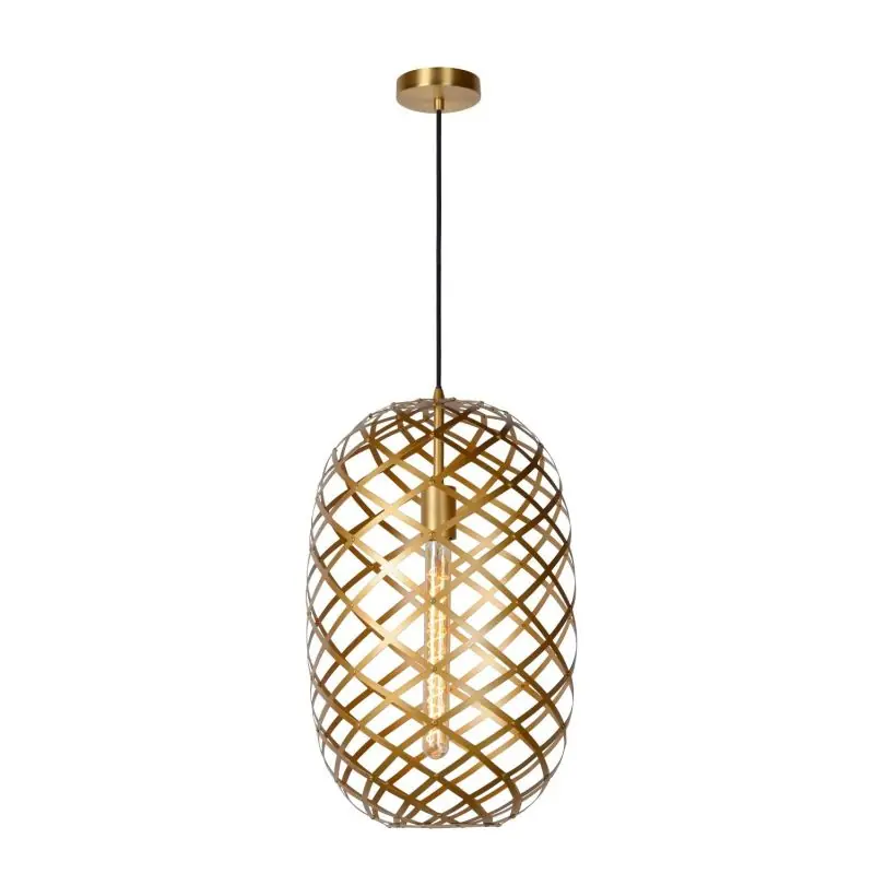 Lucide Wolfram - hanglamp - Ø 32 x 180 cm - mat goud Laatste Versie