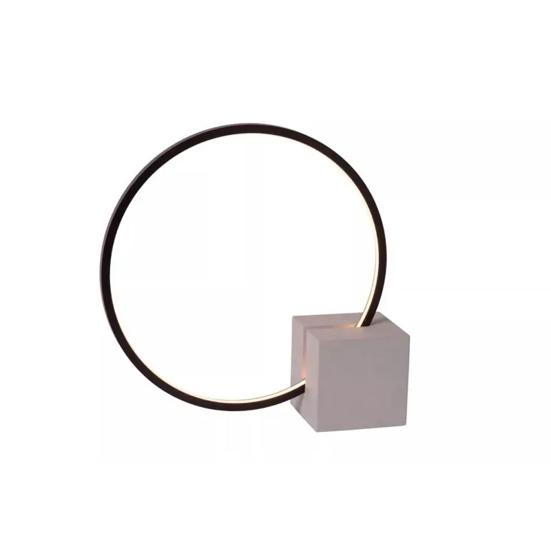 Koopje Lucide Cirkelis - tafelllamp - 32 x 10 x 32 cm - 3 stappen dimmer - 6W dimbare LED incl. - grijs en zwart