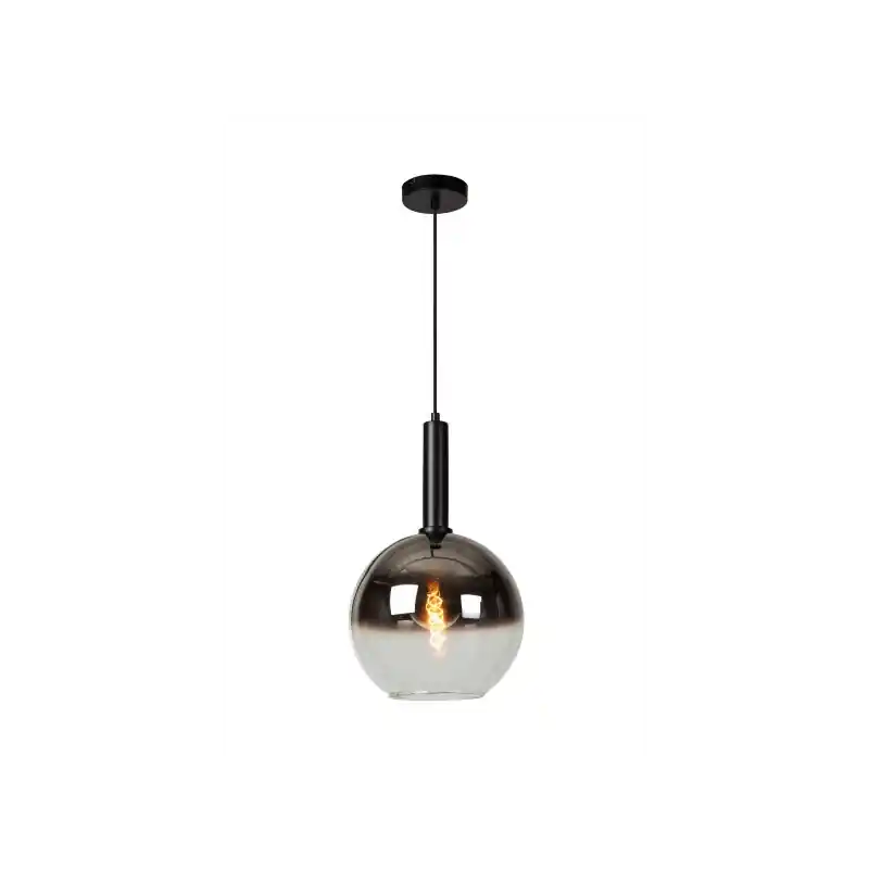 Express Levering Lucide Marius - hanglamp - Ø 30 x 183 cm - gerookt zwart