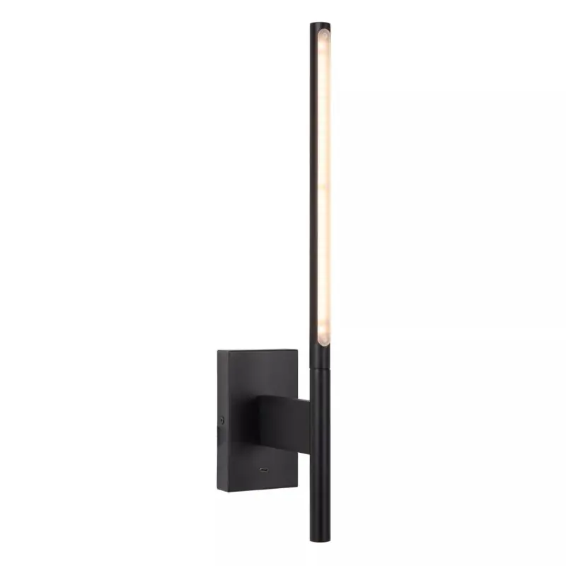 Lage Prijs Lucide Finan - wandlamp met USB oplaadpunt - 8 x 14,2 x 48 cm - 6W LED incl. - zwart