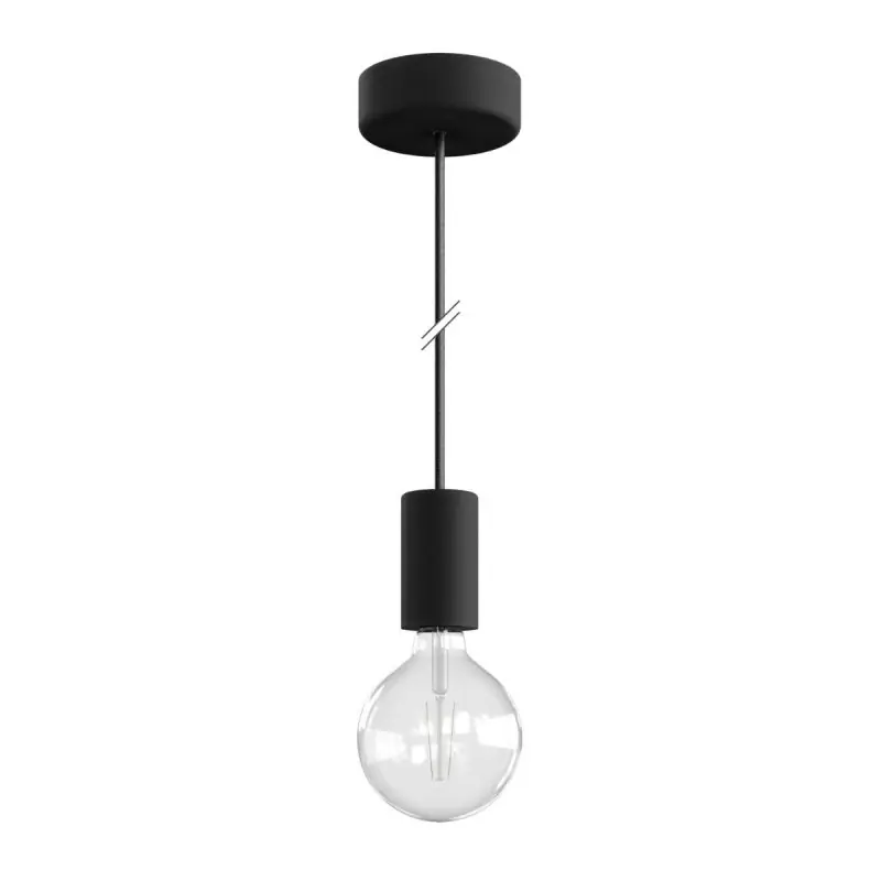 Creative Cables Eiva - buitenhanglamp met siliconen plafondbevestiging - Ø 12,5 x 164,5 cm - IP65 - zwart Beperkte Voorraad