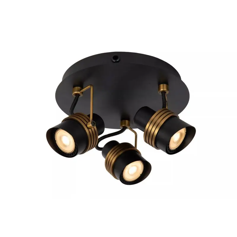 Flitsaanbieding Lucide Tundran - opbouwspot 3L - Ø 21 x 14,5 cm - zwart