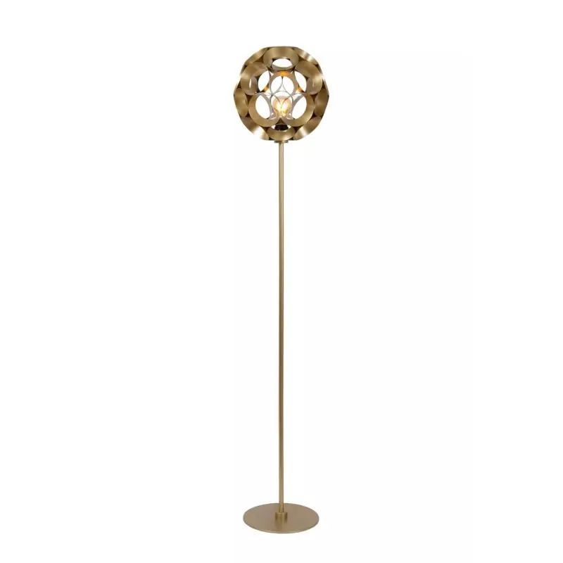 Lage Kosten Lucide Hannelore - vloerlamp - Ø 30 x 149,6 cm - goud