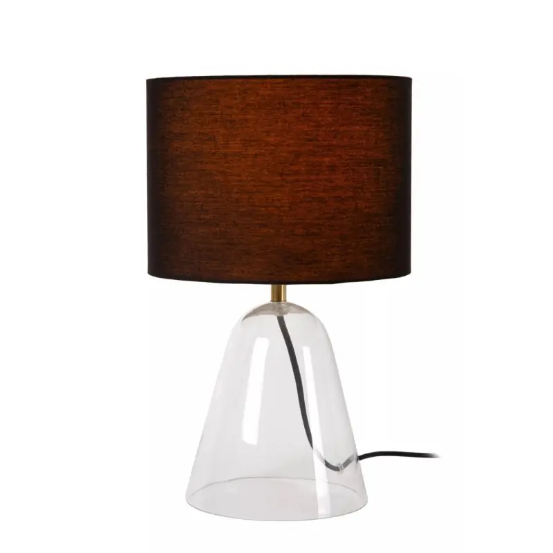 Betrouwbaar Lucide Campana - tafellamp - Ø 25 x 36,5 cm - zwart en transparant