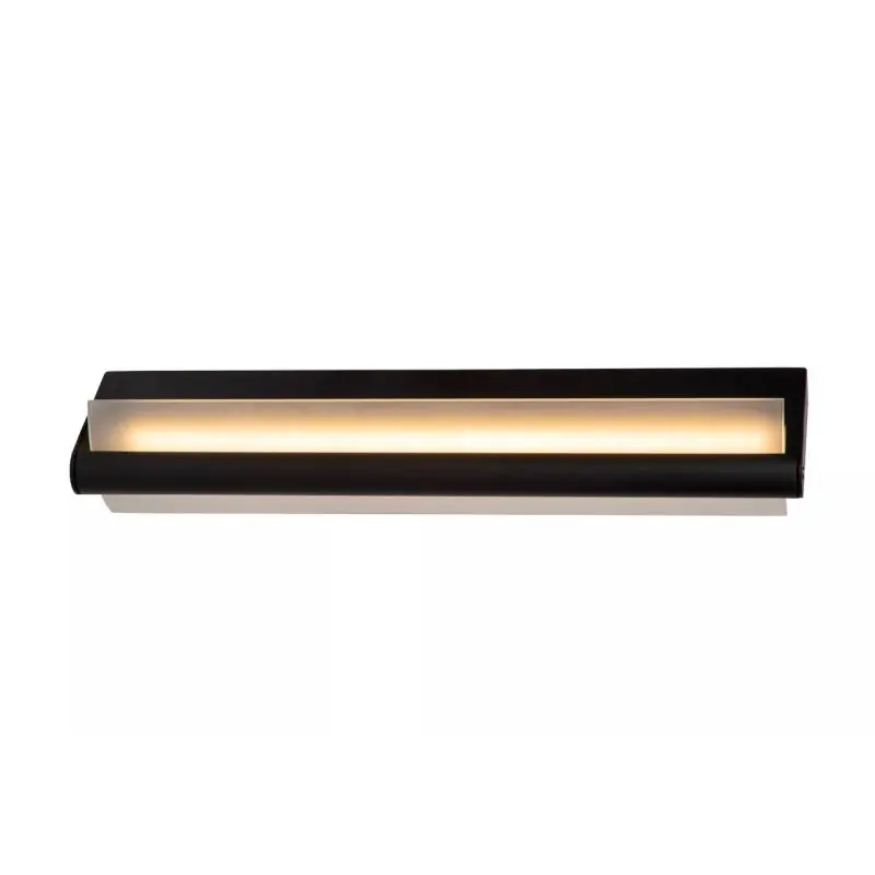 Lucide Wanda - wandlamp - 45 x 10,2 x 8,9 cm - 15W LED incl. - IP44 - zwart Modern