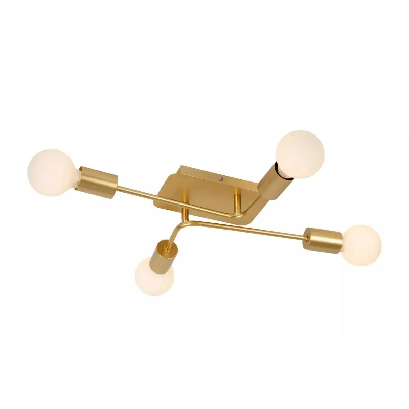 Lucide Lester - plafondverlichting - 51 x 39 x 9 cm - mat goud Trendy