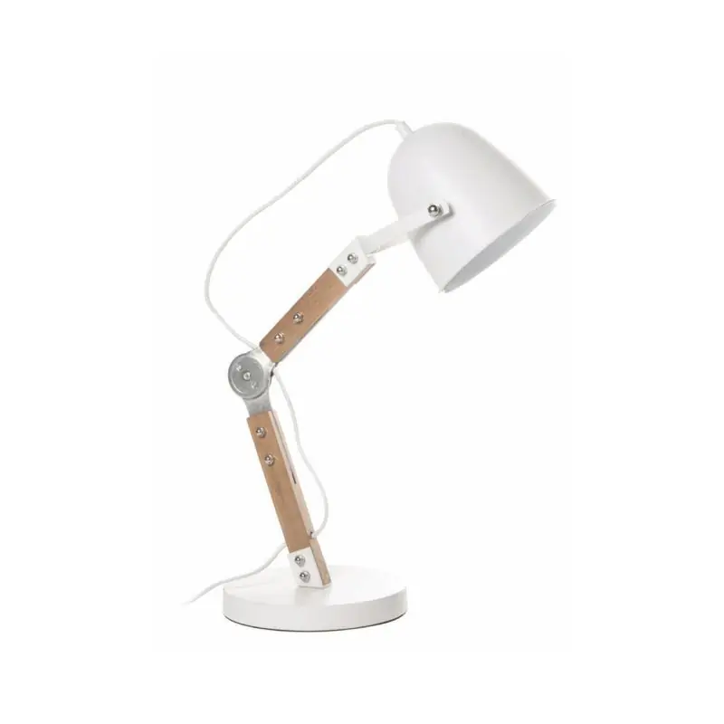 Artdelight Cooper - tafellamp - 20 x 20 x 58 cm - wit en lichtbruin Dagaanbieding