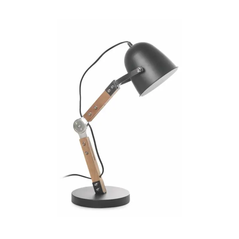 Artdelight Cooper - tafellamp - 20 x 20 x 58 cm - zwart en lichtbruin Shop Nu