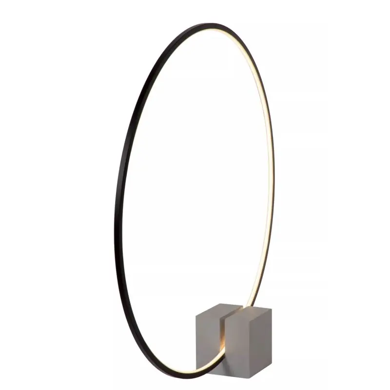 Meest Verkocht Lucide Cirkelis - tafelllamp - 80 x 14 x 83 cm - 24W dimbare LED incl. - 3 stapdimmer - grijs en zwart