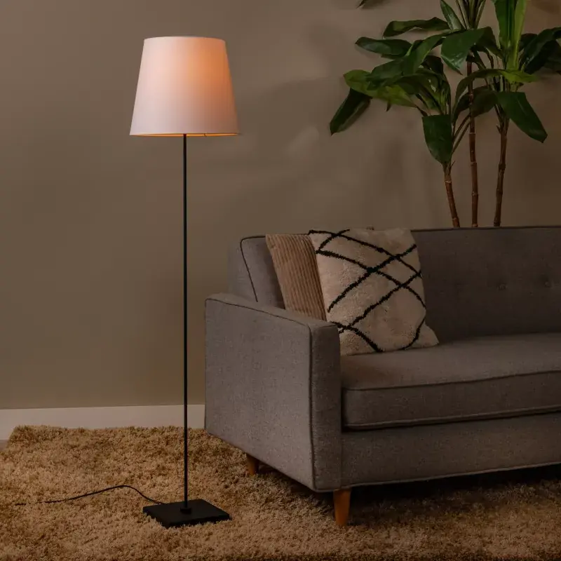 Beste Prijs Lucide Pendio - vloerlamp - 150 cm - zwart