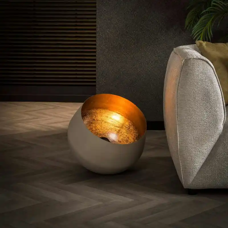 Vico Basket XL - vloerlamp - Ø 50 x 46 cm - grijs Lage Kosten