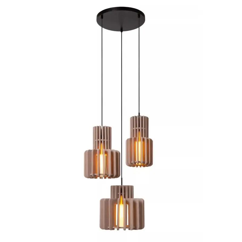 Lucide Rollo - hangamp - Ø 50 x 150 cm - taupe Gereduceerde Prijs