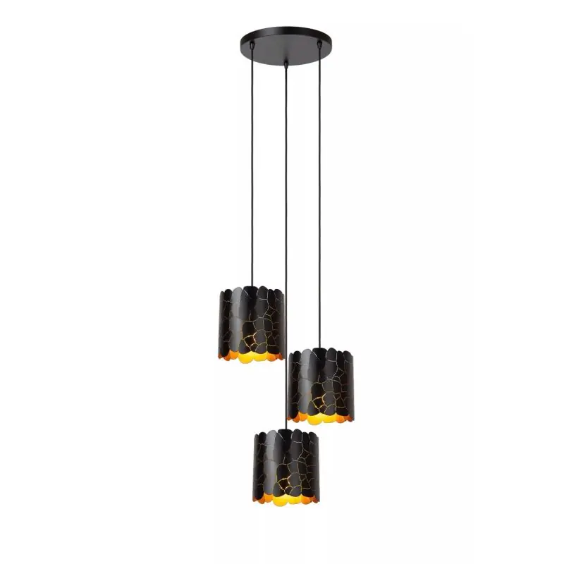 Lucide Almelo - hanglamp 3L - Ø 45 x 165 cm - zwart Snelle Levering