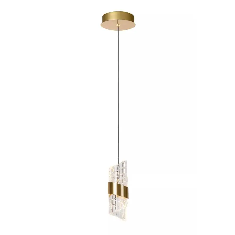 Laatste Kans Lucide Kligande - hanglamp - Ø 13 x 150 cm - 9W LED incl. - goud