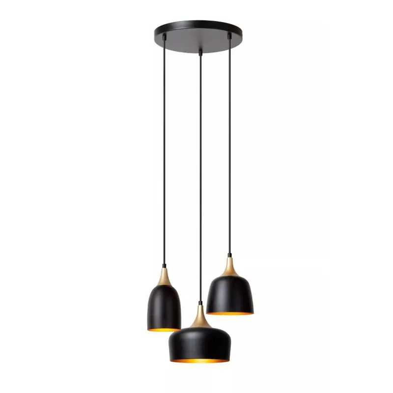 Modern Lucide Chayanne - hanglamp - Ø 30 x 156,5 cm - zwart