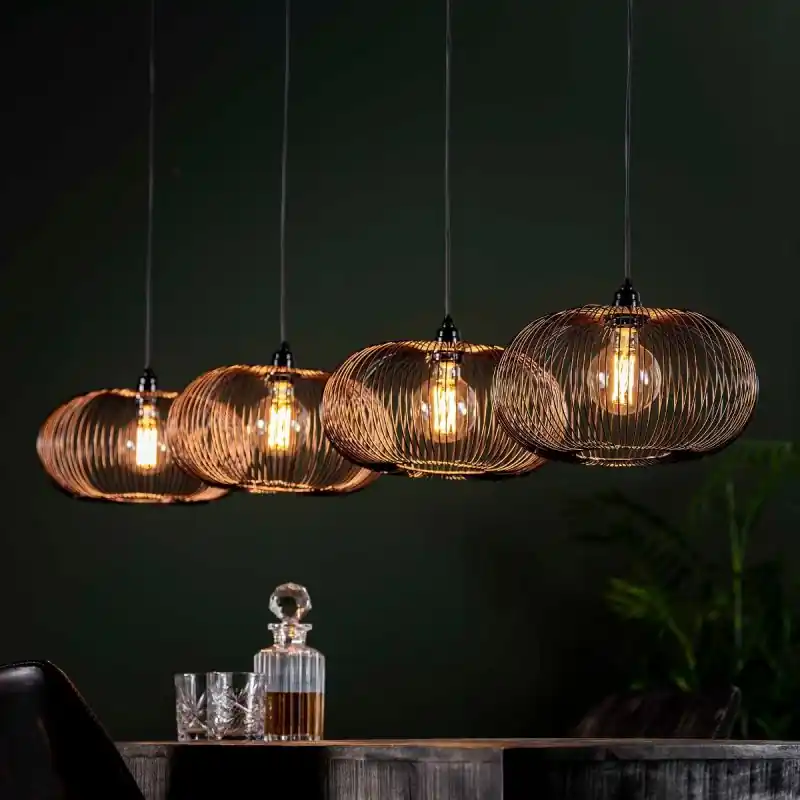 Gratis Retour Vico Disk Wire - hanglamp - 170 x 35 x 150 cm - zwart nikkel