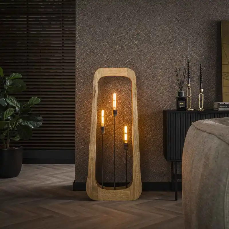 Vico Bray - vloerlamp - 120 cm - bruin Merkproduct