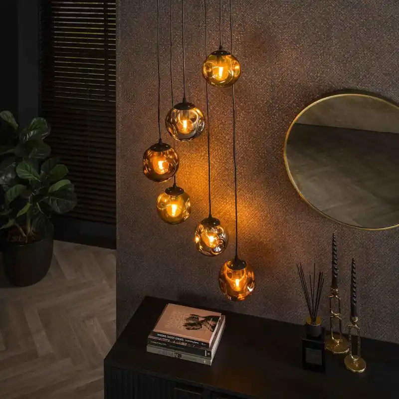 Lage Kosten Vico Stellar - hanglamp - Ø 50 x 180 cm - zwart